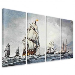 Quadro Poster Tela Fleet at Sea 160x90