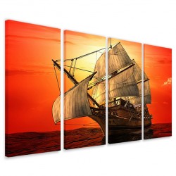 Quadro Poster Tela Old Battleship I 160x90 - 1