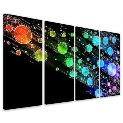 Quadro Poster Tela Abstract Colorful 160x90