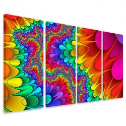 Quadro Poster Tela Fractal Color 160x90 - 1