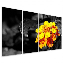 Quadro Poster Tela Black Color Flower 160x90