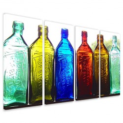 Quadro Poster Tela Colors Bottle 160x90