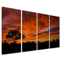 Quadro Poster Tela African Sunset 160x90