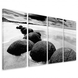 Quadro Poster Tela Black Stones 160x90