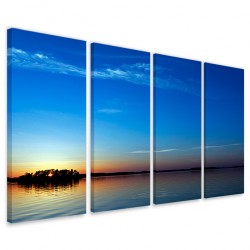 Quadro Poster Tela Blue Sea II 160x90