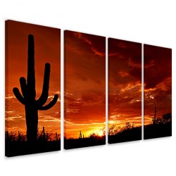 Quadro Poster Tela Cactus at Sunset 160x90