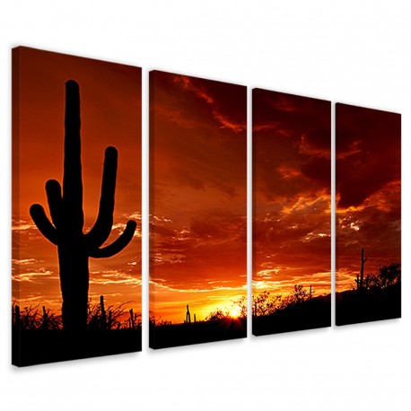 Quadro Poster Tela Cactus at Sunset 160x90 - 1