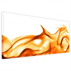 Quadro Poster Tela Abstract Orange Waves 40x90