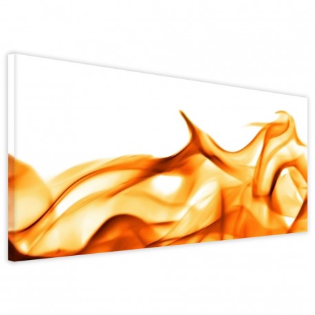 Quadro Poster Tela Abstract Orange Waves 40x90 - 1