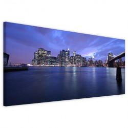 Quadro Poster Tela New York Panoramic 40x90