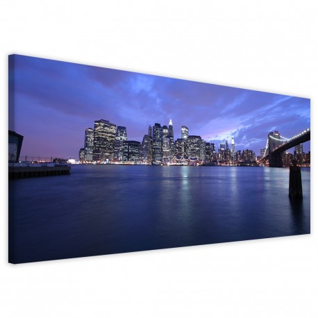 Quadro Poster Tela New York Panoramic 40x90 - 1