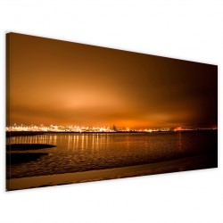 Quadro Poster Tela Orange Sky 40x90