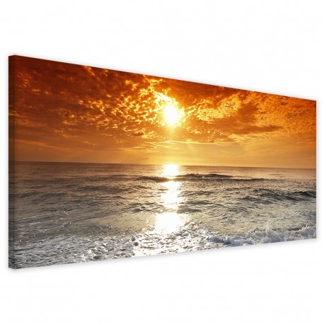 Quadro Poster Tela Panoramic Sun 40x90 - 1