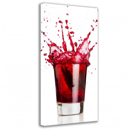 Quadro Poster Tela Red Cocktail 90x40 - 1