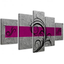 Quadro Poster Tela Abstract Essence Violet / 036 200x90