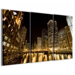 Quadro Poster Tela Chicago by Night II 120x90