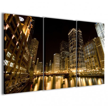 Quadro Poster Tela Chicago by Night II 120x90 - 1