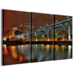 Quadro Poster Tela Cleveland Bridge 120x90 - 1