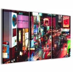Quadro Poster Tela Evening Lightd Times Square 120x90
