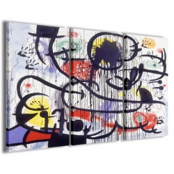 Quadro Poster Tela Joan Miro' IV 120x90