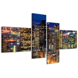 Quadro Poster Tela Boston City 160x70