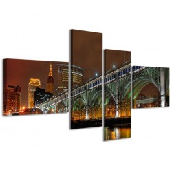 Quadro Poster Tela Cleveland Bridge 160x70 - 1