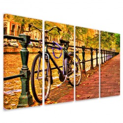 Quadro Poster Tela Bike in Amsterdam 160x90 - 1