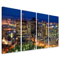 Quadro Poster Tela Boston City 160x90