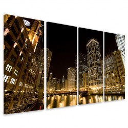 Quadro Poster Tela Chicago by Night II 160x90 - 1