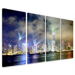 Quadro Poster Tela City Bright Lights 160x90 - 1