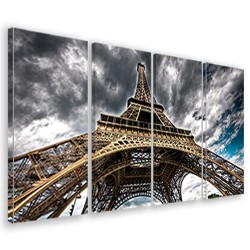 Quadro Poster Tela Eiffel Tower France 160x90