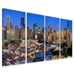 Quadro Poster Tela Singapore 160x90 - 1