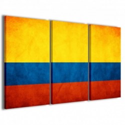 Quadro Poster Tela Colombia Flag 100x70 - 1