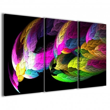 Quadro Poster Tela Abstract Fire Colors 100x70 - 1
