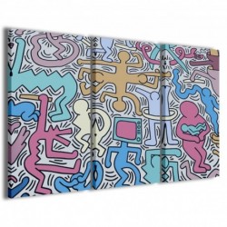 Quadro Poster Tela Keith Haring vol. I 100x70 - 1