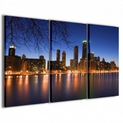 Quadro Poster Tela Chicago by Night 100x70 - 1