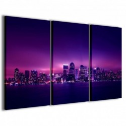 Quadro Poster Tela City Skyline 100x70 - 1