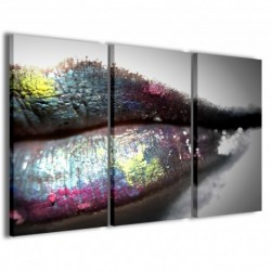 Quadro Poster Tela Fashion lips 100x70 - 1