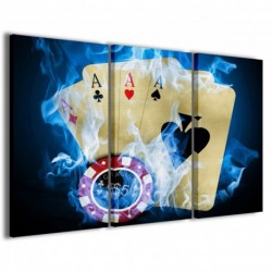 Quadro Poster Tela Poker Game II 100x70