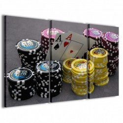 Quadro Poster Tela Poker Game III 100x70