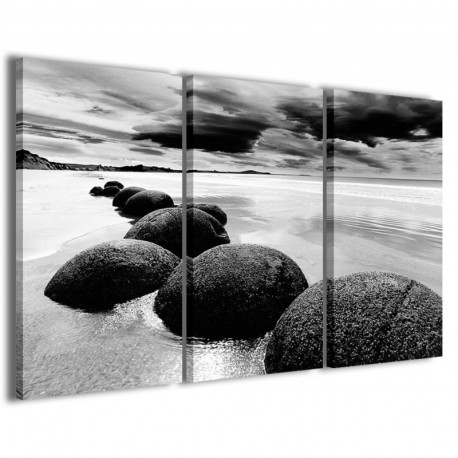 Quadro Poster Tela Black Stones 100x70 - 1