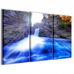 Quadro Poster Tela Blue Waterfalls 100x70 - 1