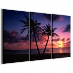 Quadro Poster Tela Tropical Sunset II 100x70